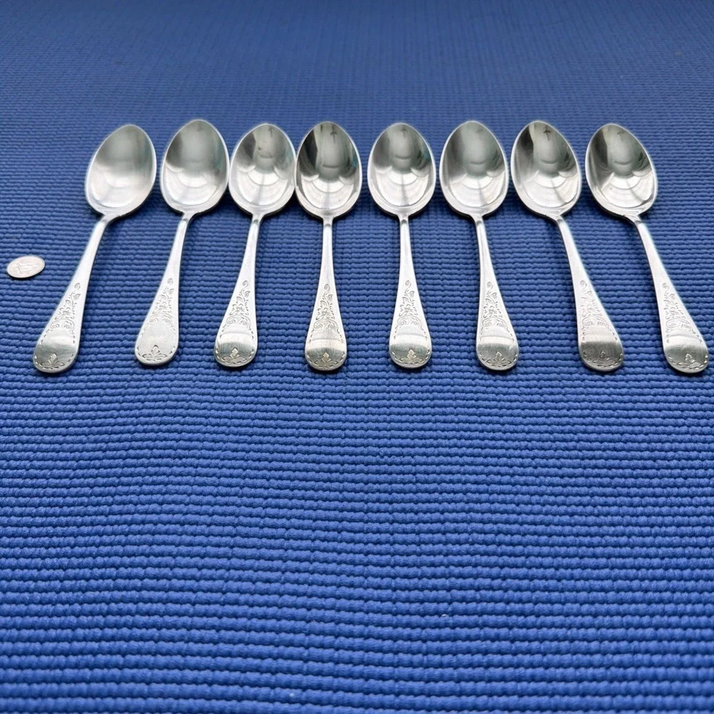 Vintage Birks Regency Plate pattern: Queen Mary- 8 Dinner Spoons 7